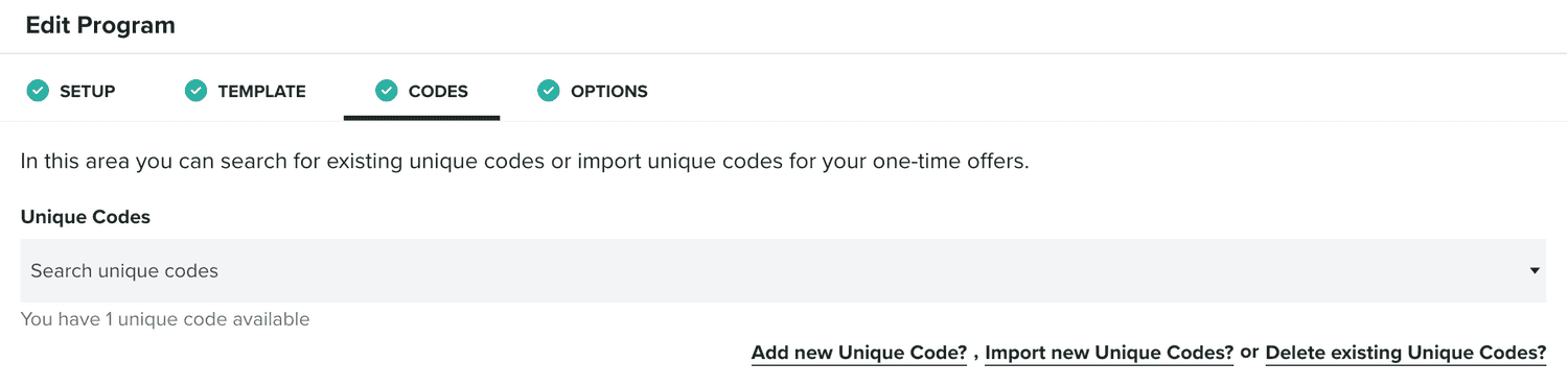 codes tab offer