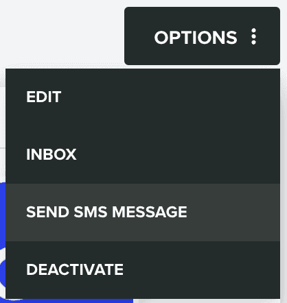 options menu send message
