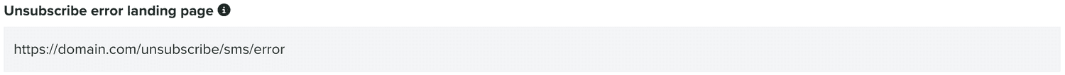 subscription sms unsubscribe error