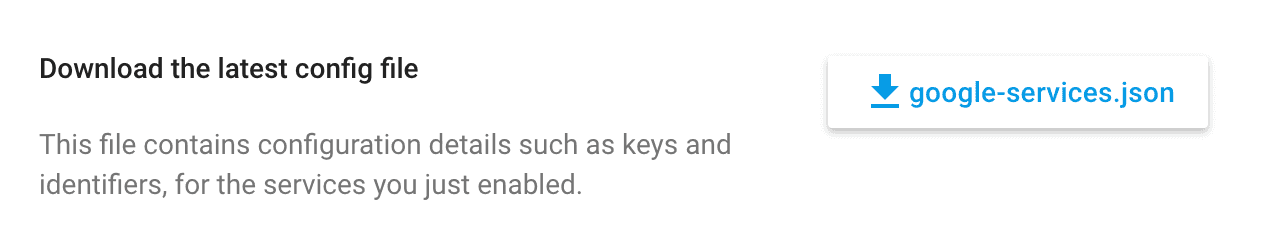 firebase developer console download google services