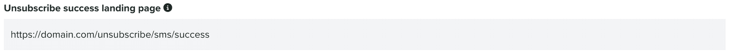 subscription sms unsubscribe success