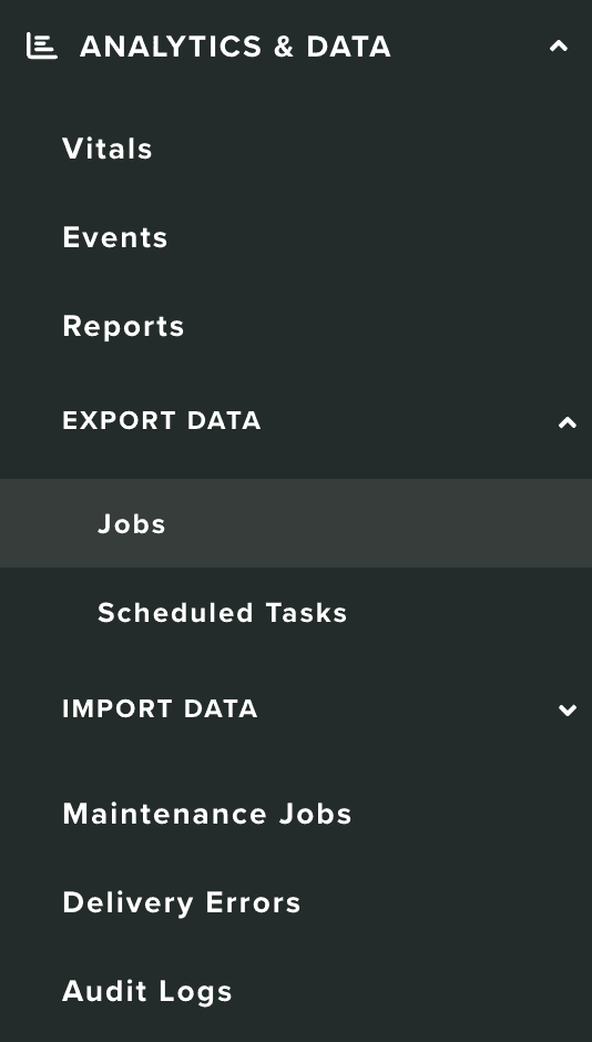 menu data