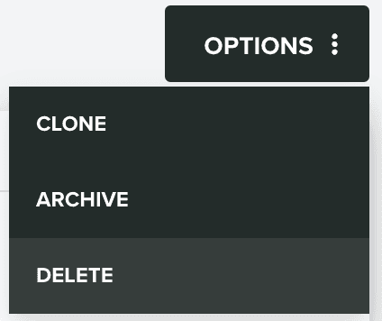 options delete