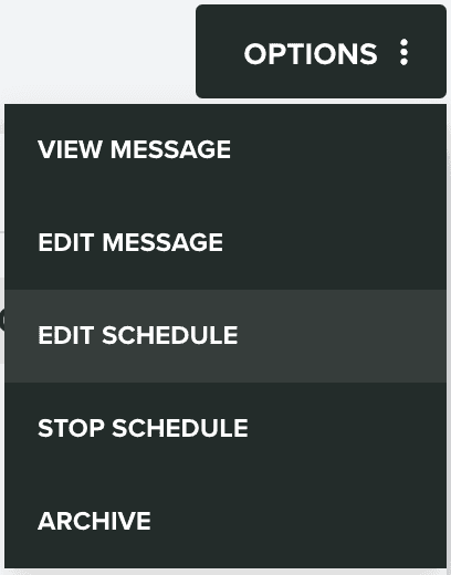 options edit schedule