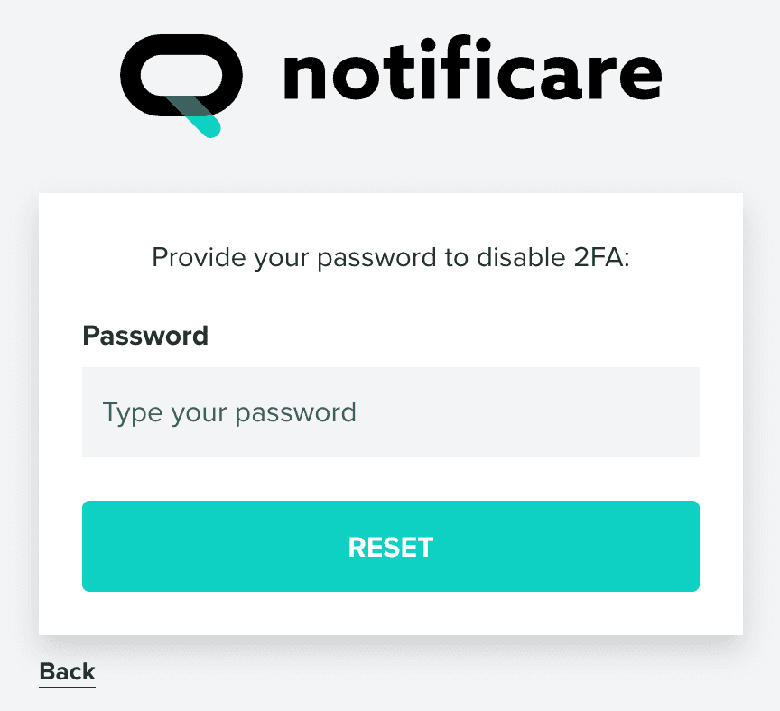reset 2fa password