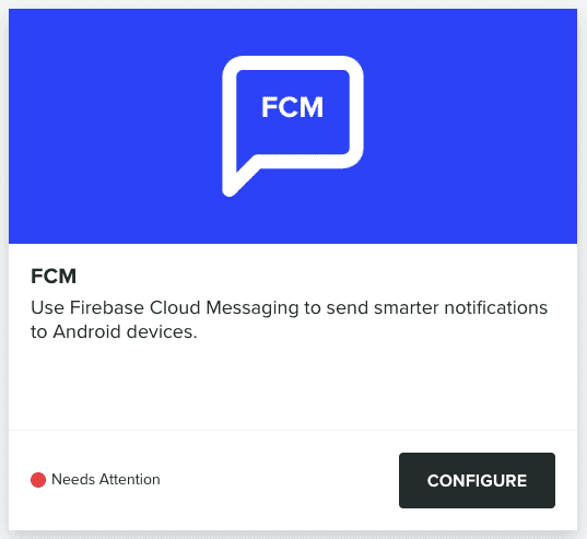 firebase dashboard fcm card