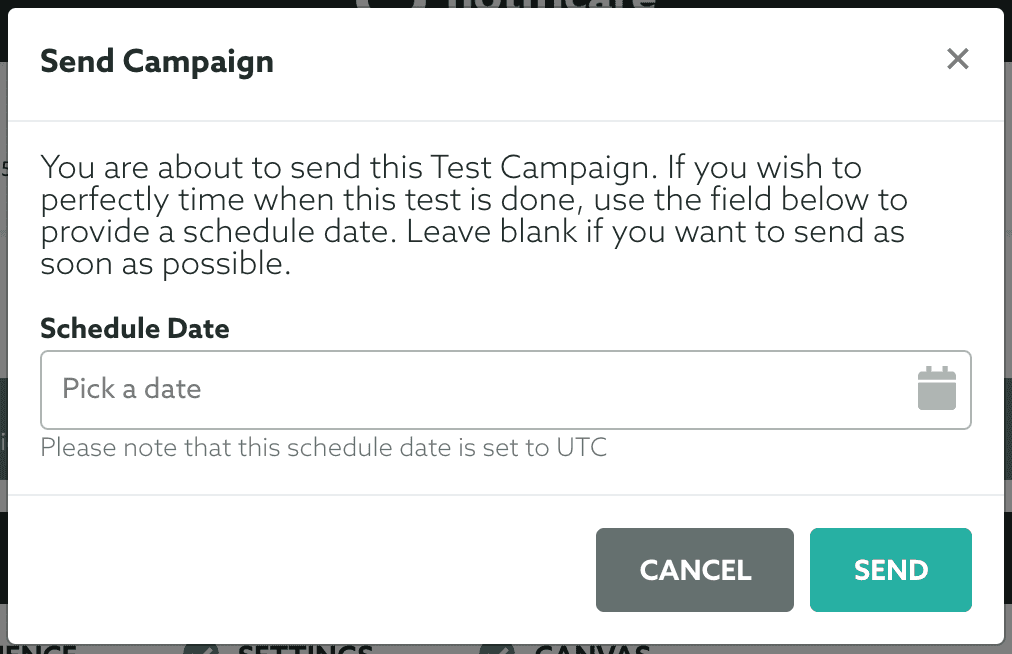 send schedule campaign