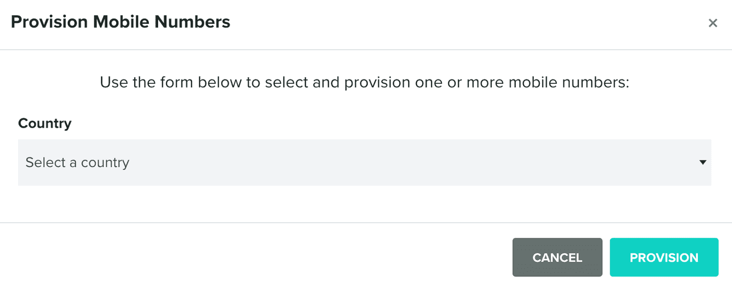 provision numbers window