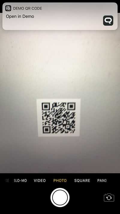 example ios camera qrcode