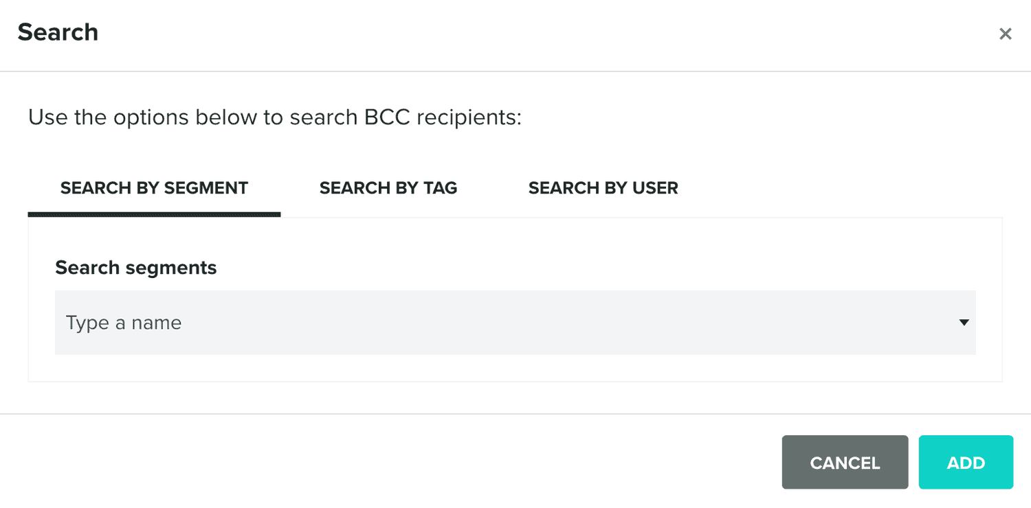 bcc search options