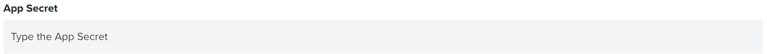 app secret field