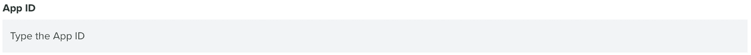 app id field