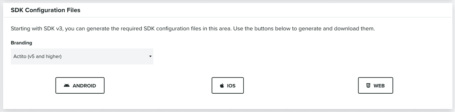 app configuration files