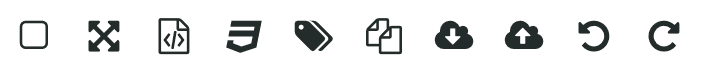 editor toolbar icons