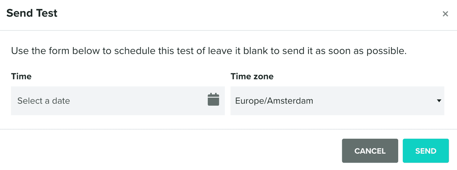 send test window