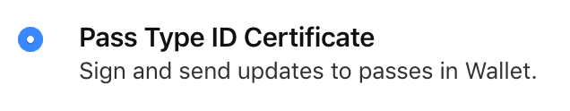 developer portal pass type id certificate