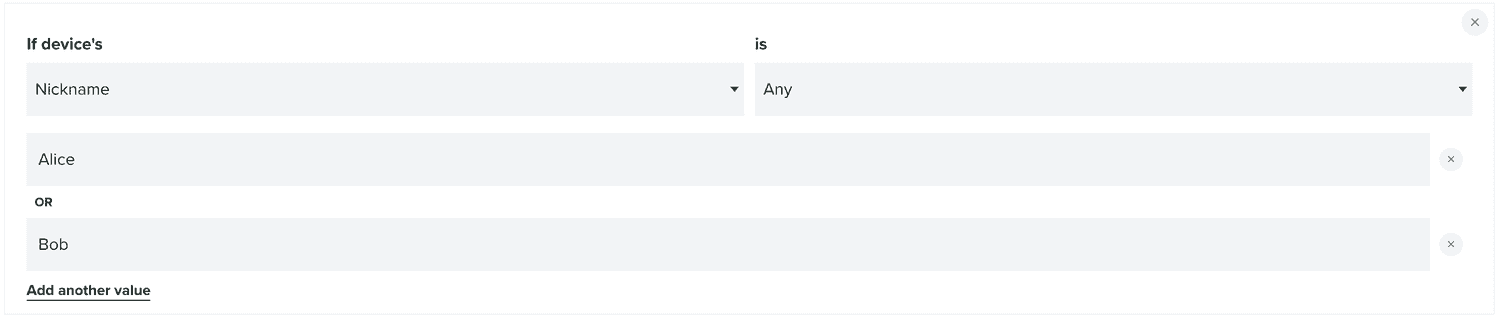 user data fields multiple values