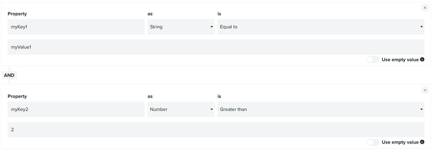 multiple filters in set