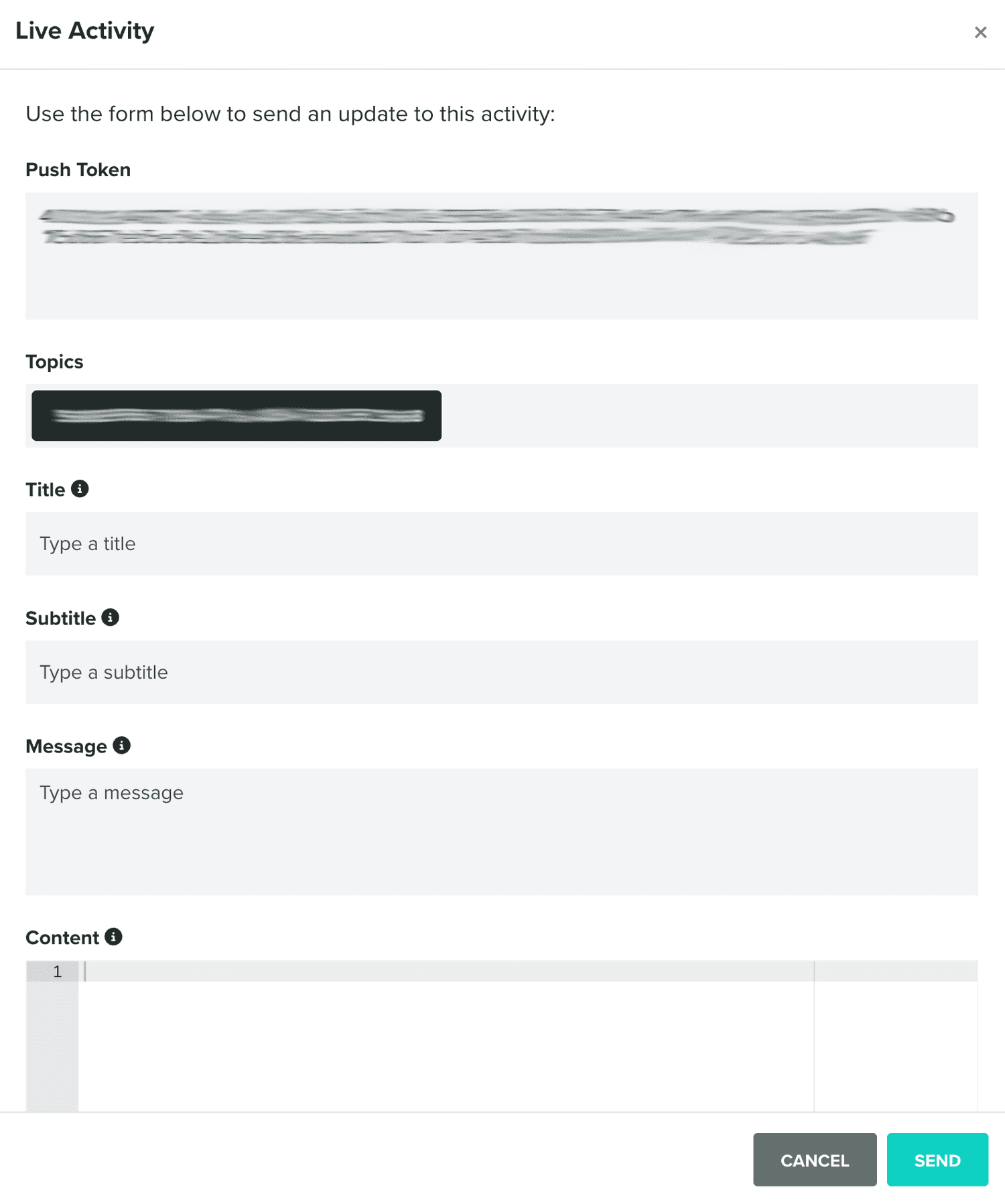 live activity window