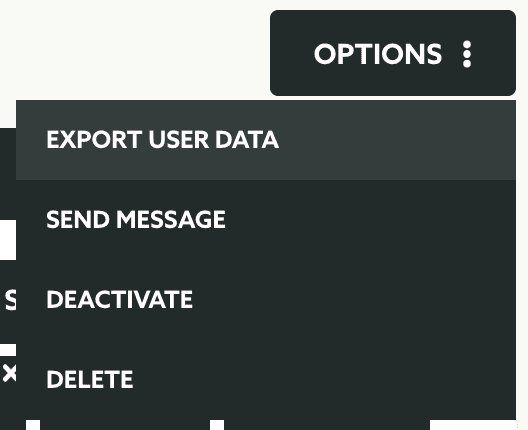 export user data