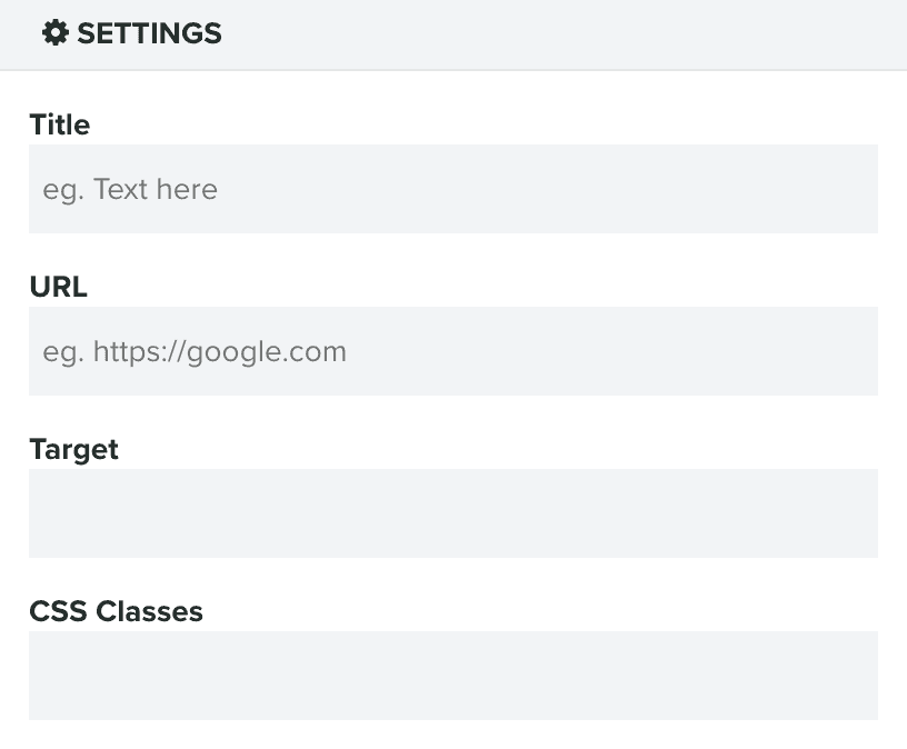 styles settings area