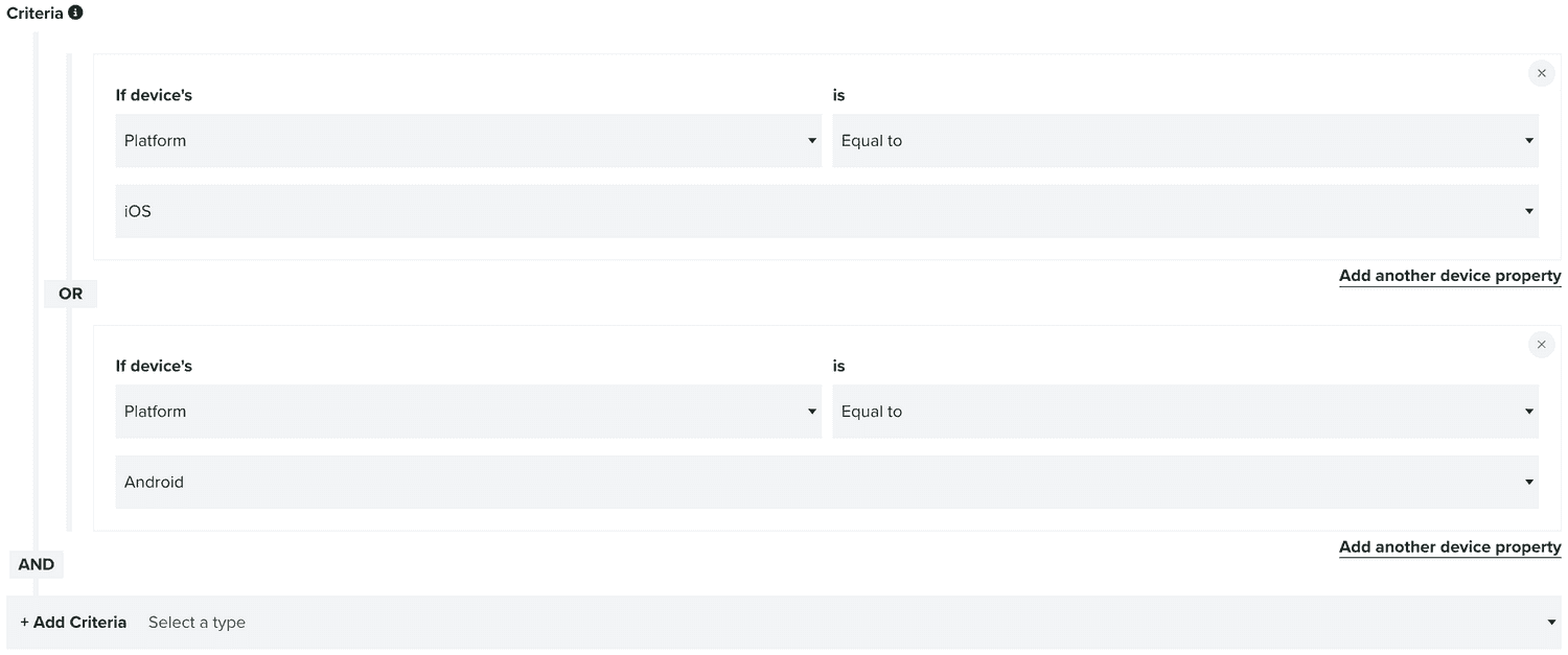 multiple device properties sets