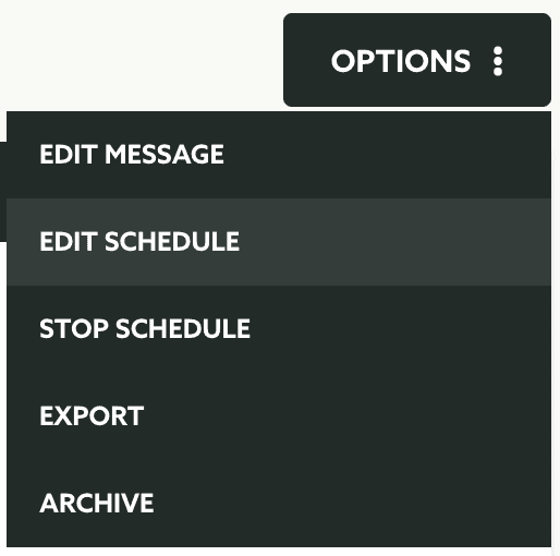 options edit schedule