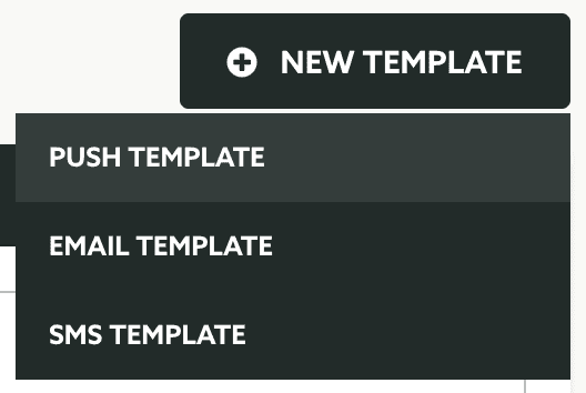 new push template button