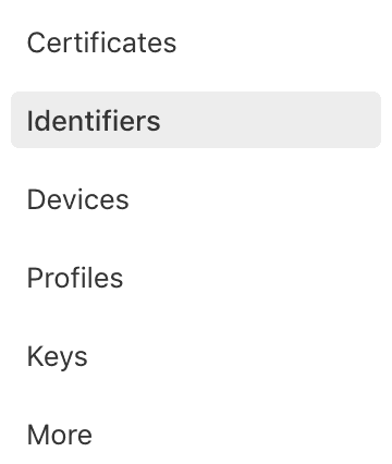 developer portal identifiers