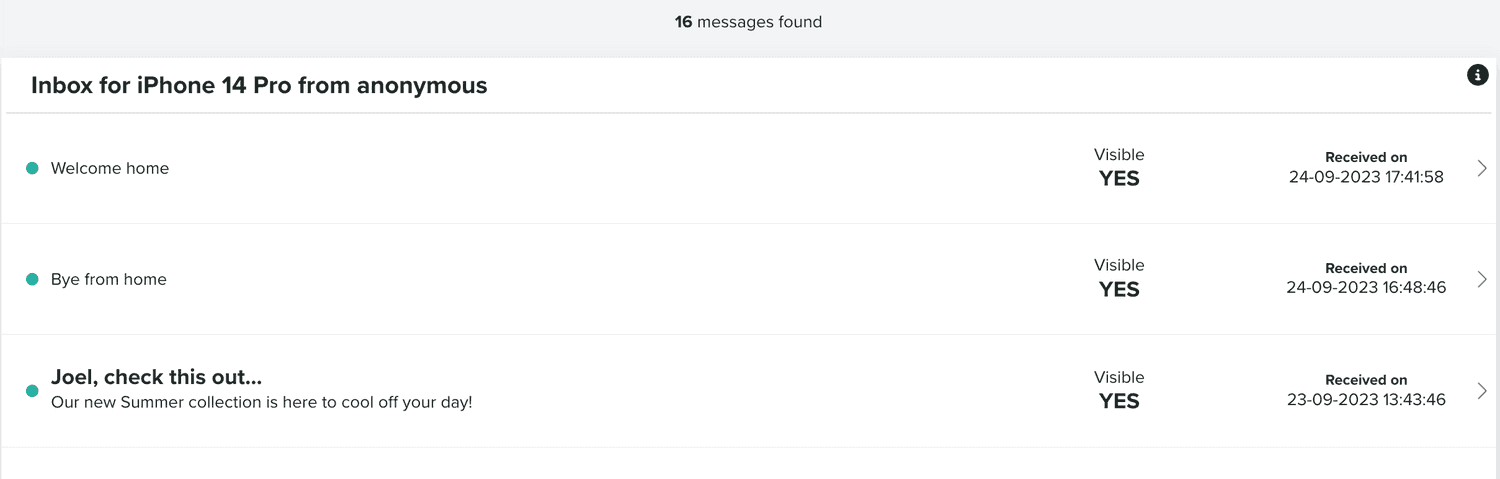 inbox list