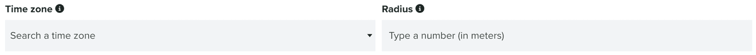 timezone radius