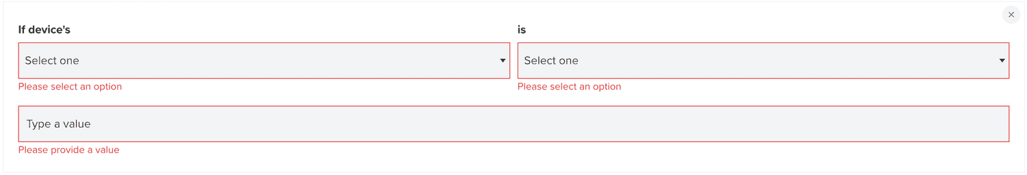 using device properties row