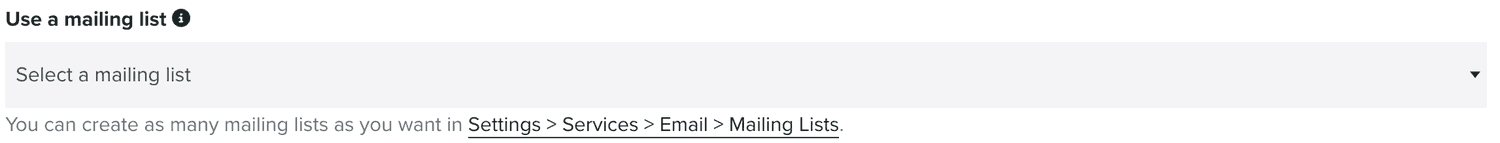 email mailing list