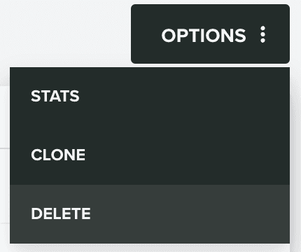 options menu delete