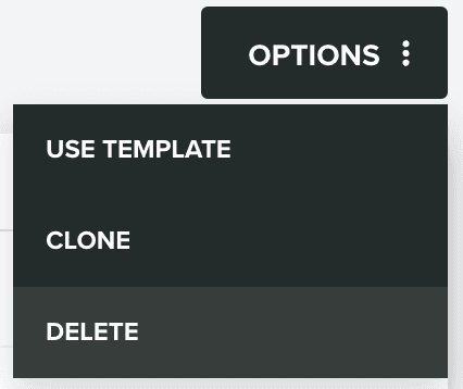 options delete