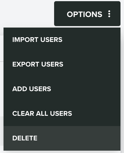 options delete