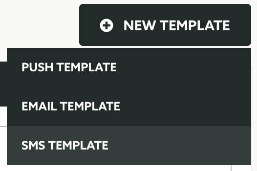 new sms template button