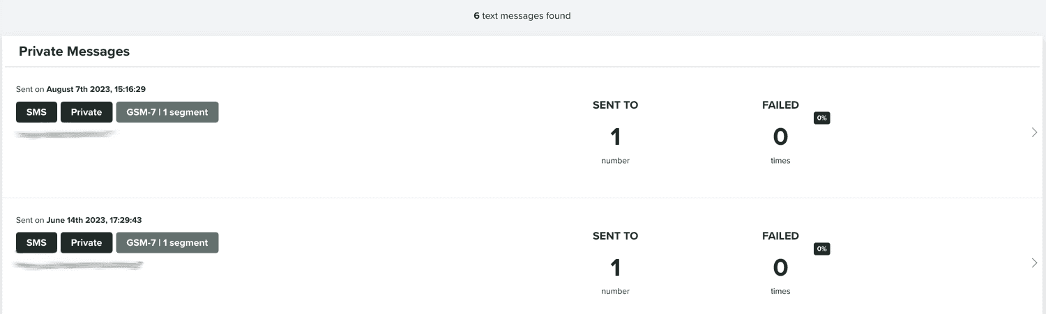 private messages