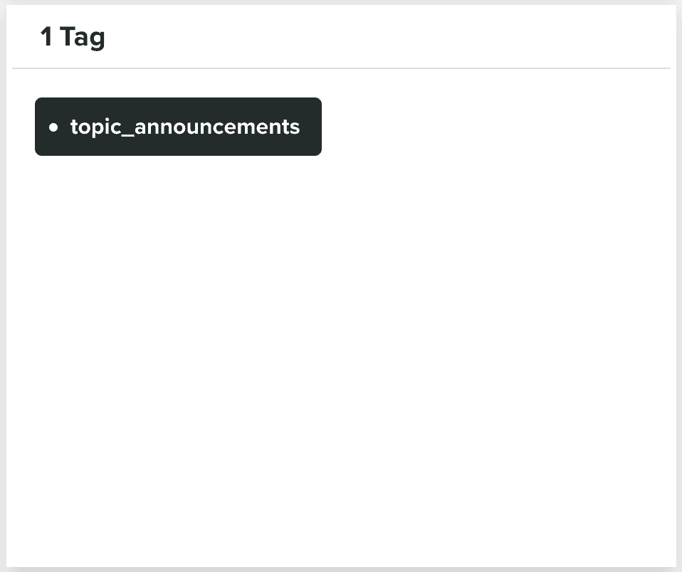 tags information