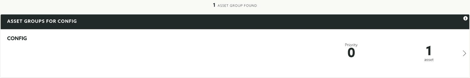 assets groups in list