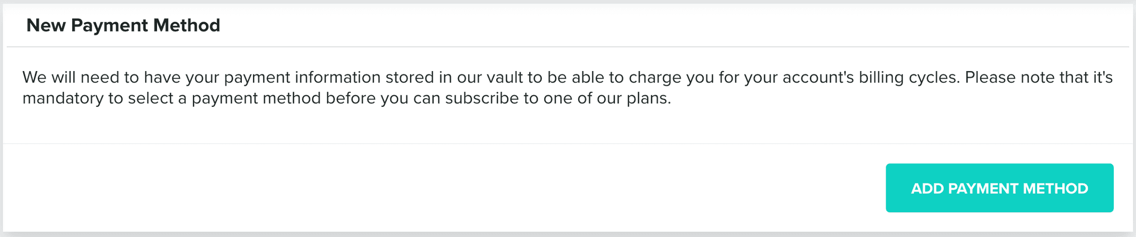 Payment | Your Plan | Account | Guides | Notificare Docs